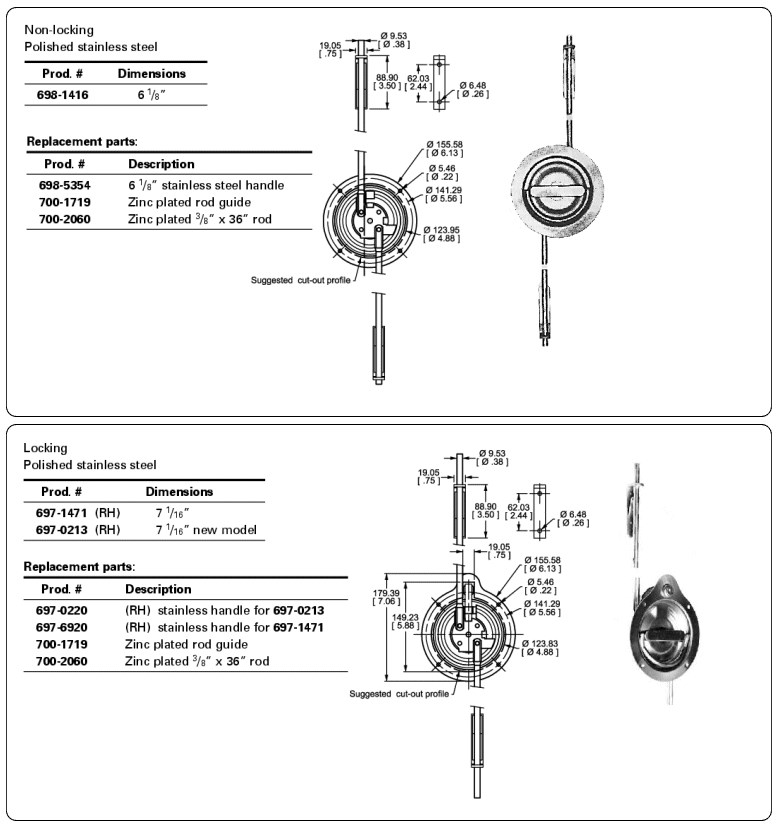 Stainless 2-point D-Ring Deadbolt Lock
